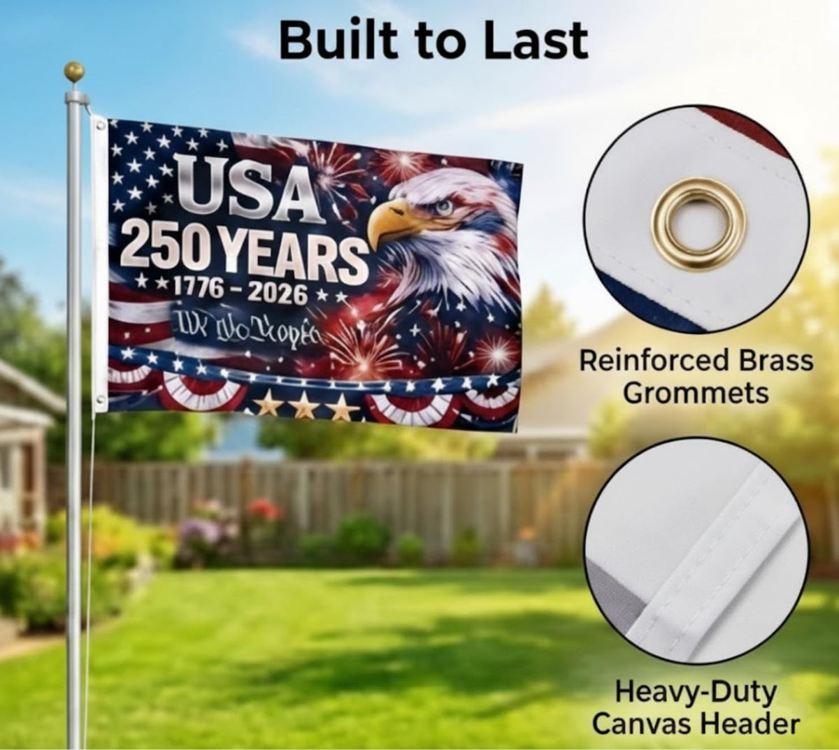 Azrra high-density polyester flag designed for durable outdoor use