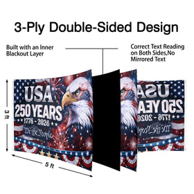 Azrra 250-year eagle emblem detail for patriotic displays