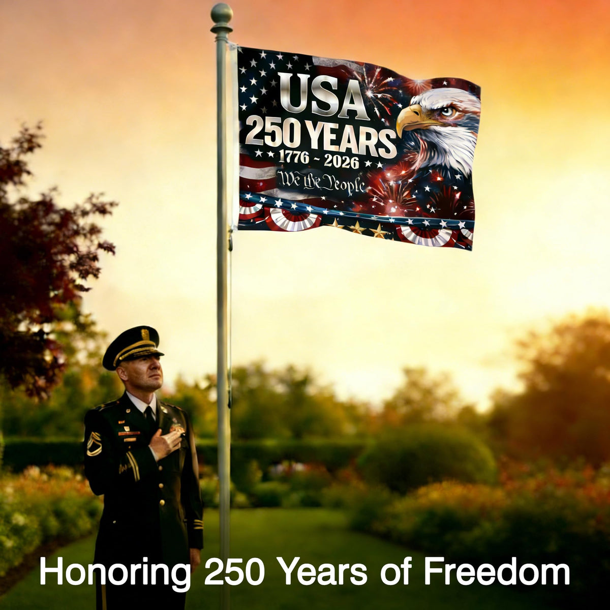Azrra indoor wall display option for patriotic decor