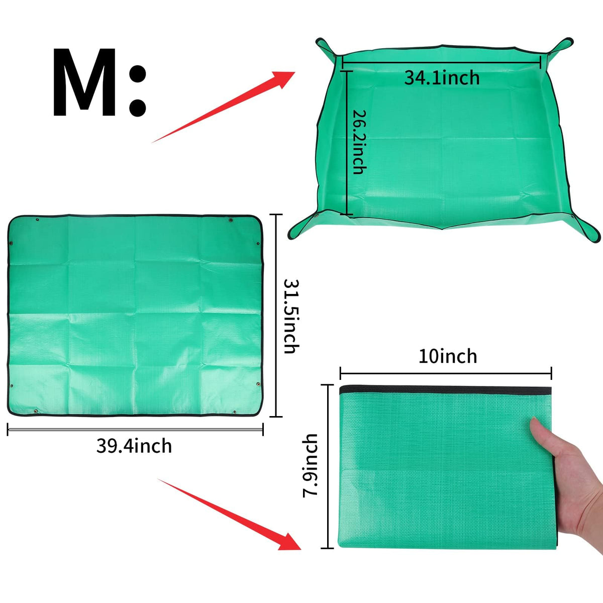 Azureblue indoor plant mat keeps desks and floors clean.