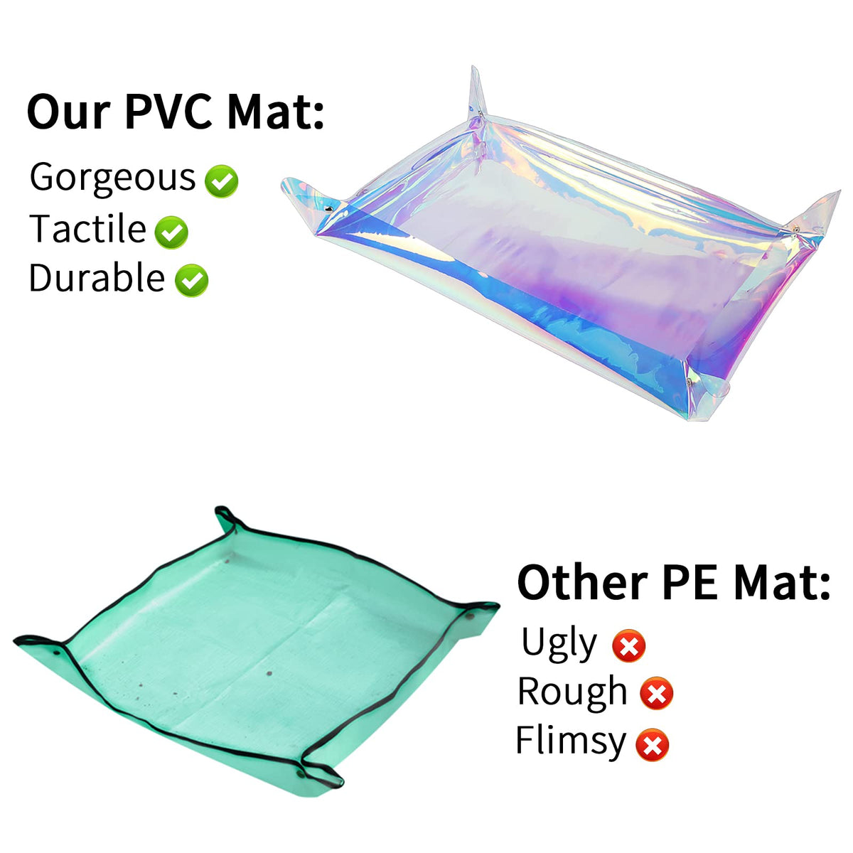 Azureblue multiuse indoor gardening mat for seedlings and spills.