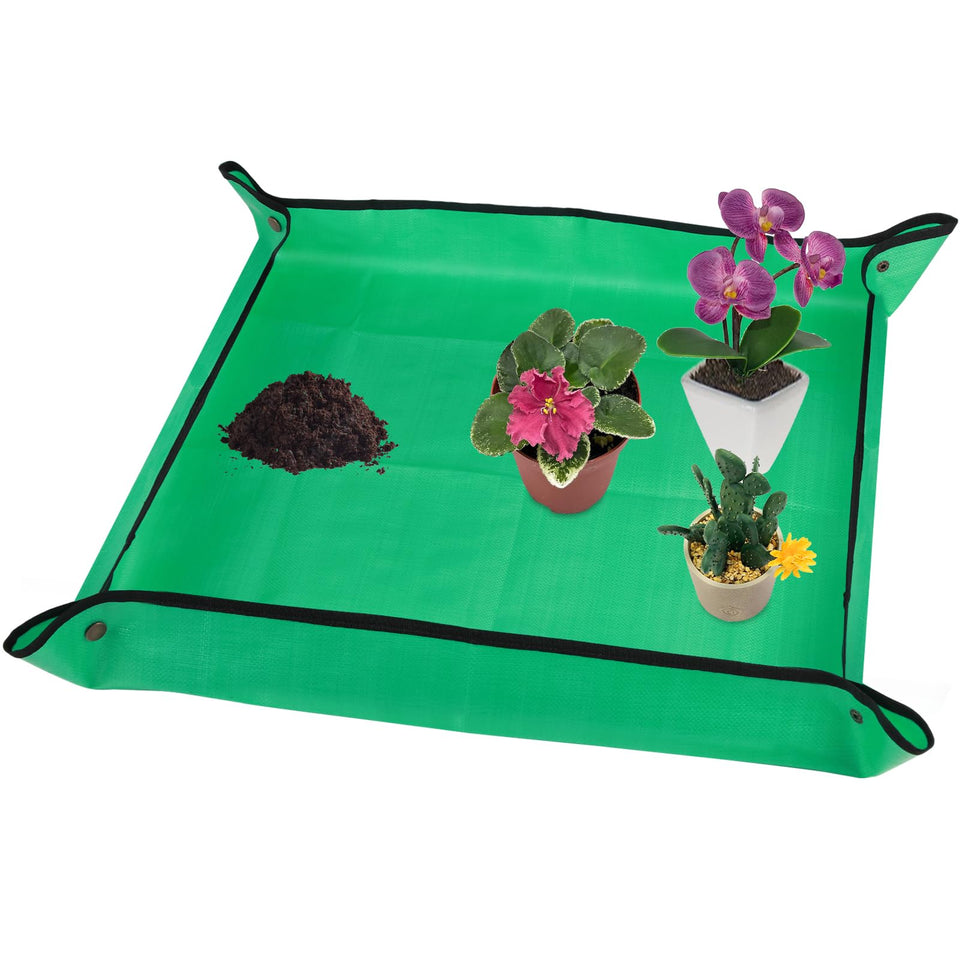 Azureblue plant repotting mat 30x30 keeps dirt contained during potting.