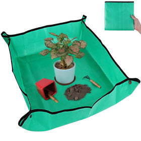 Azureblue repotting mat large surface containing soil during potting