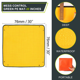 Azureblue repotting mat orange laid flat 30x30 for spacious plant care.
