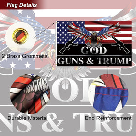 Azurtis patriotic eagle design flag enhances yard or parade setups