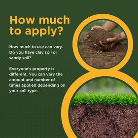 MolEvict spray covers soil and grass during maintenance.