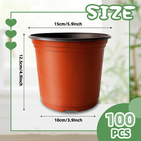 Baaxxango 6-inch pot side view highlighting thick, durable plastic.