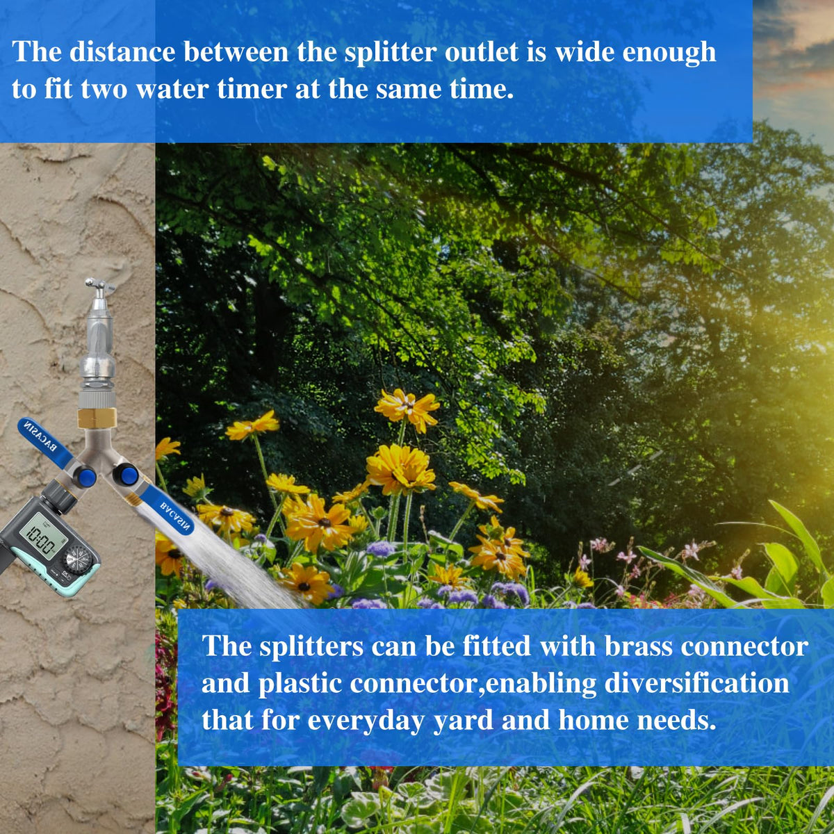 BACASIN 3/4 inch GHT threads ensure compatibility with North American faucets.