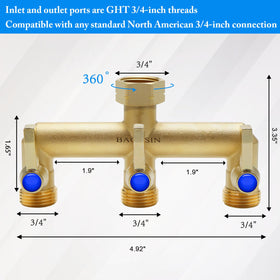 BACASIN durable brass finish withstands outdoor use and weather exposure.