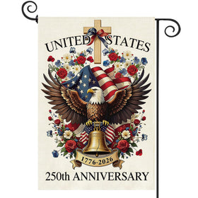 Baccessor 250 Years USA garden flag front view for outdoor display