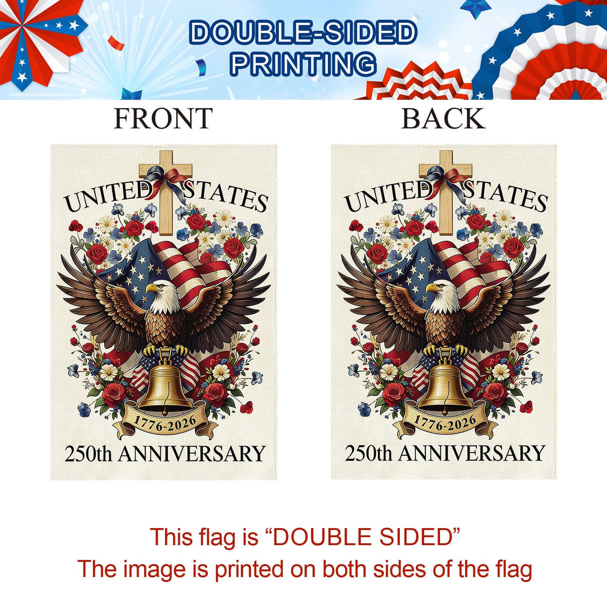 Baccessor flag is washable and fade resistant for seasonal reuse