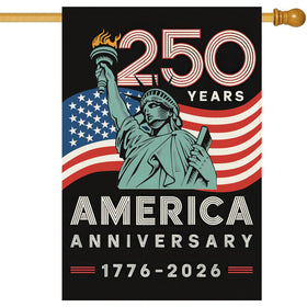 Baccessor 250th Anniversary flag double-sided 28x40 inches for outdoor display.