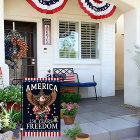 Baccessor 250th Anniversary flag double-sided print viewed from all angles