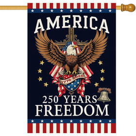 Baccessor 250th anniversary flag front view, double-sided visibility