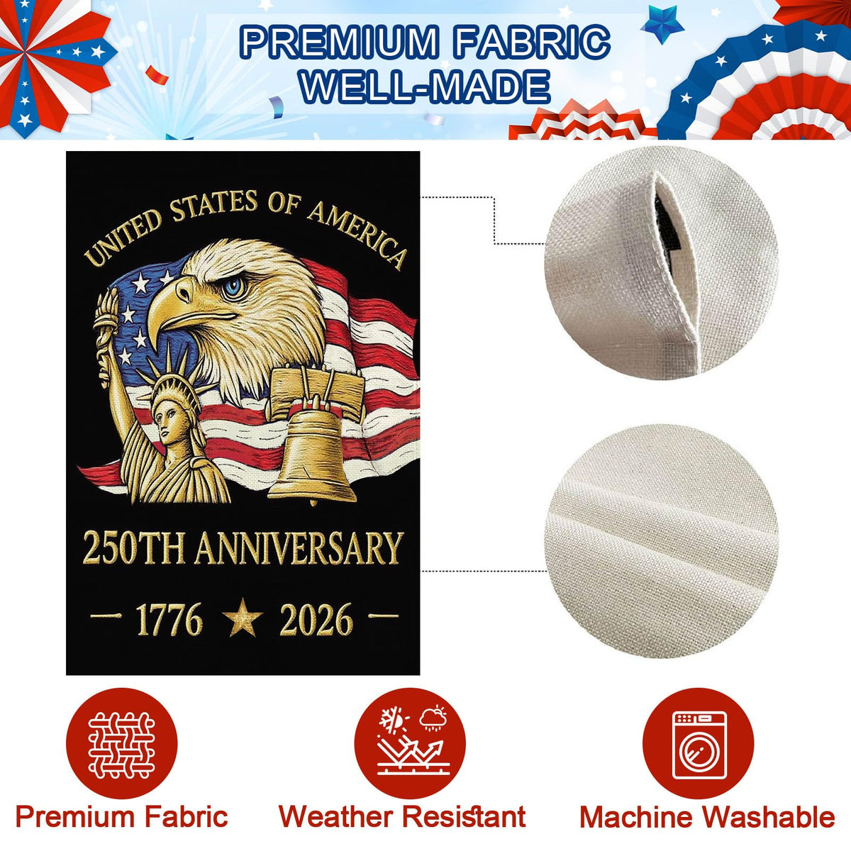 Baccessor 28x40 inch flag in yard for porch display