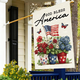 Baccessor flag with anti-skid hook keeps it upright
