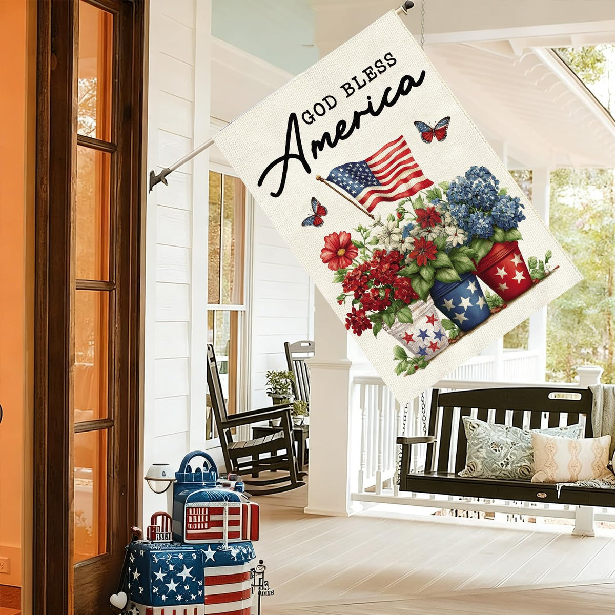 Baccessor flag-pole-ready decor for outside spaces