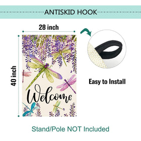 Baccessor anti skid top sleeve keeps the flag from sliding