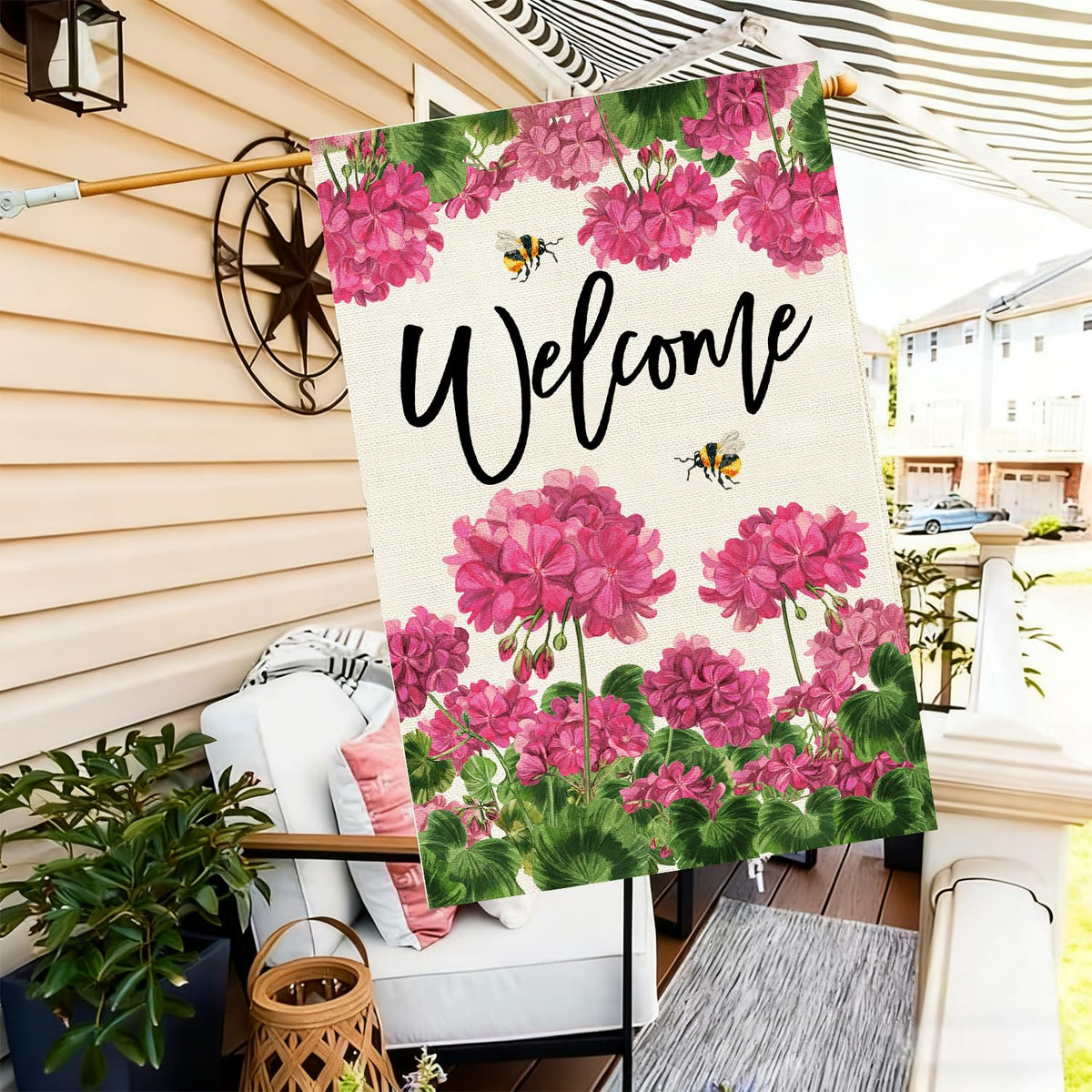 Flag sleeve top with anti-slip design keeps flag upright