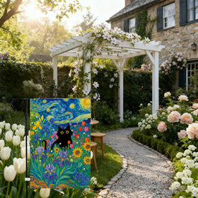 Baccessor Burlap Garden Flag durable double-sided design for lasting outdoor appeal.