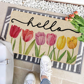 Baccessor Burlap surface traps dirt and moisture at the threshold