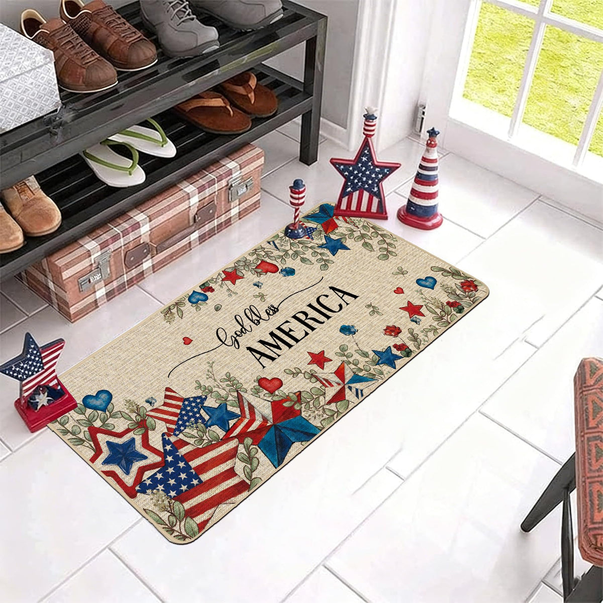 Baccessor Burlap Surface Doormat traps dirt and moisture at the threshold