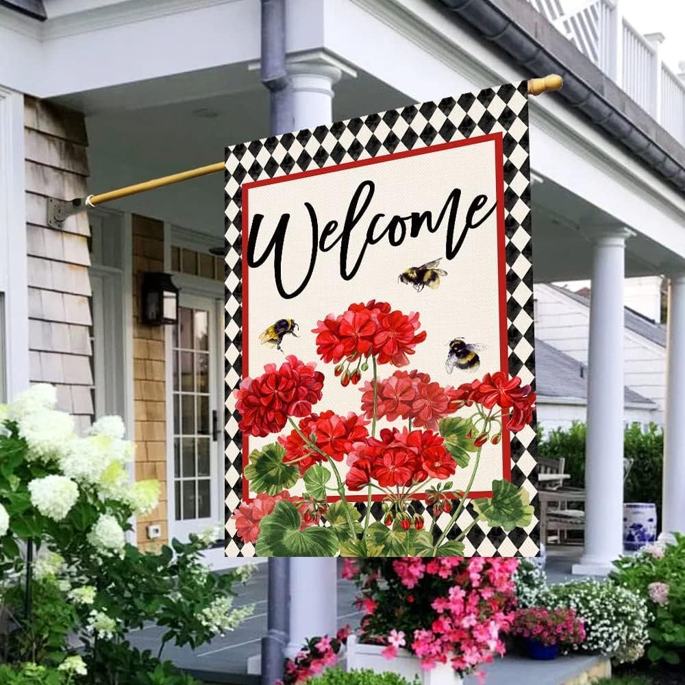 Baccessor weatherproof burlap flag with UV resistance for outdoor use
