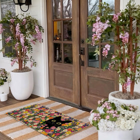 Baccessor close-up shows daisy blooms and cat motif with low-profile thickness