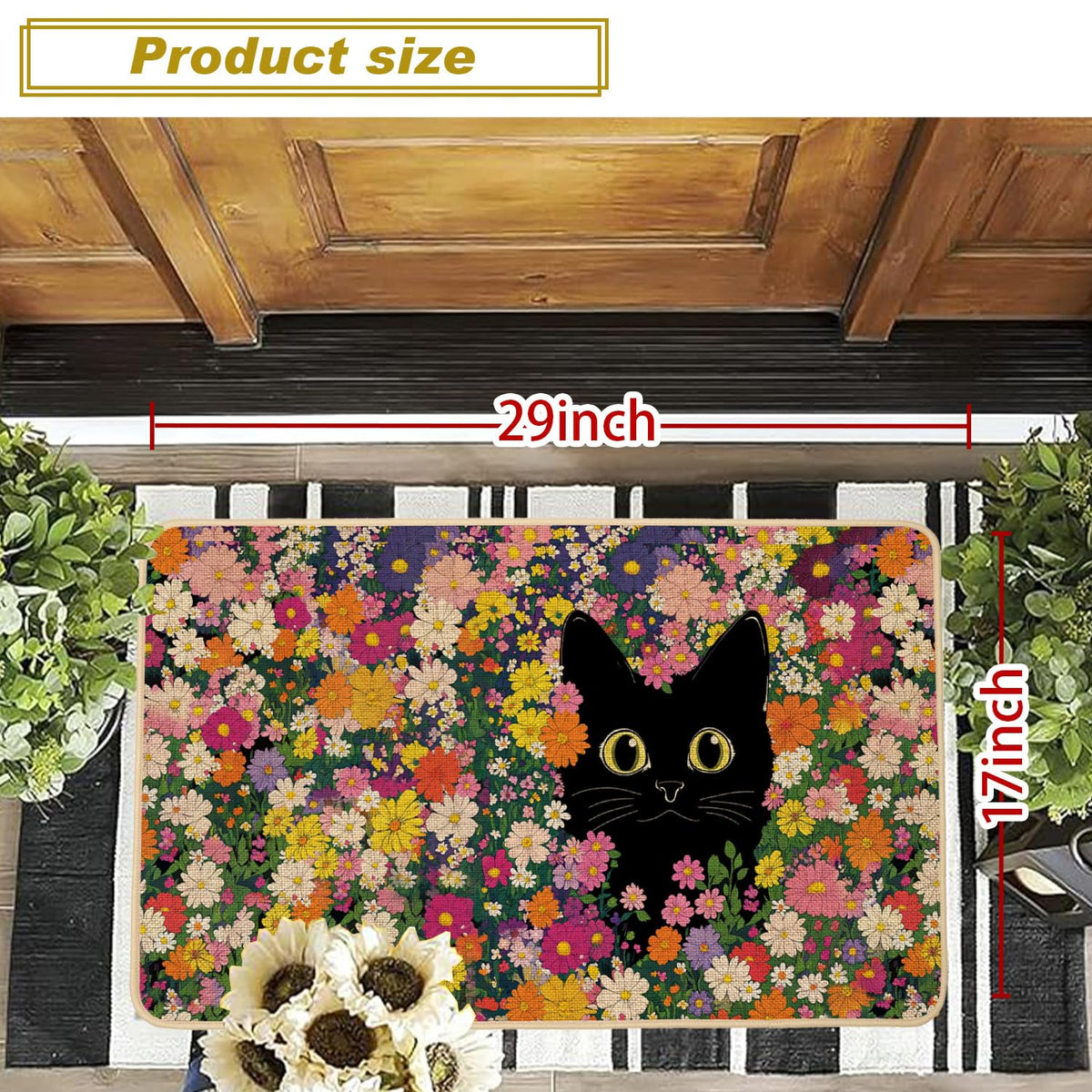 Baccessor mat with non-slip backing stays put on entryways