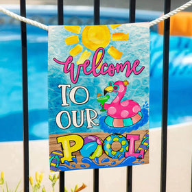 Baccessor Summer Pool flag double-sided design, vibrant colors that last through seasons