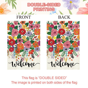 Baccessor dyed fabric flag; color stays vibrant through seasons.