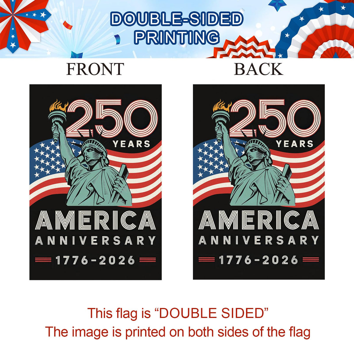 Baccessor easy-install flag with top sleeve for quick mounting.