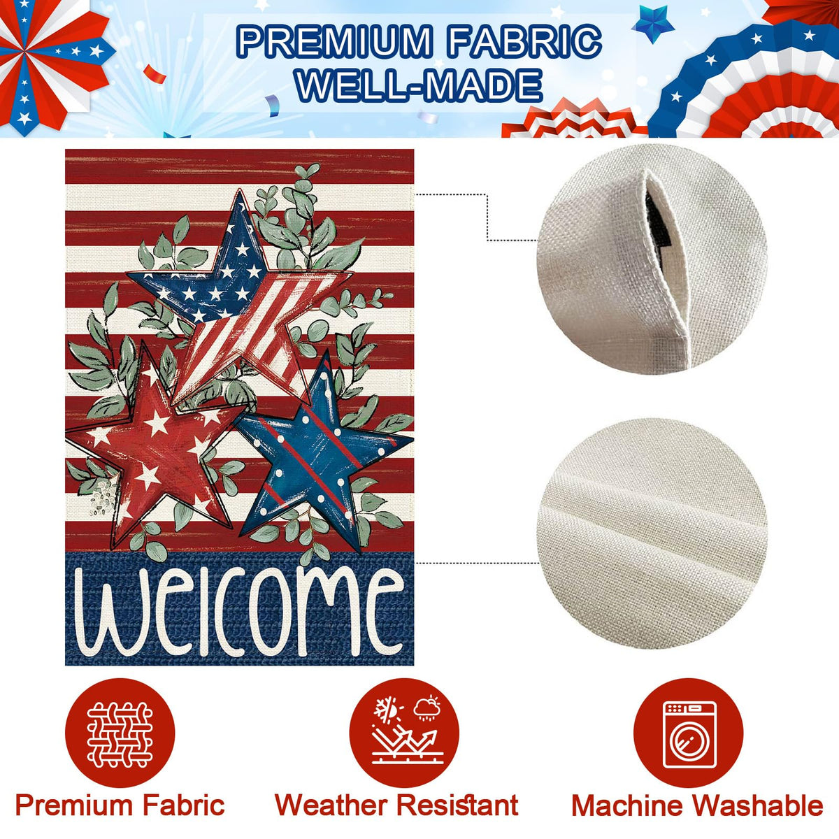 Baccessor Easy-install flag with top sleeve compatible with standard poles.