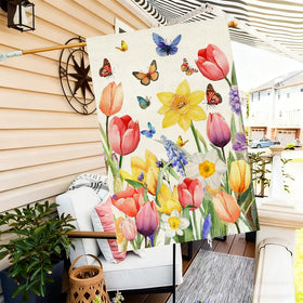 Baccessor Tulip-Flower flag brightens spring decor with lasting color