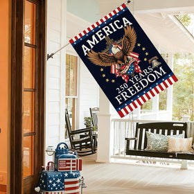 Baccessor flag on lawn or deck adds seasonal outdoor decor