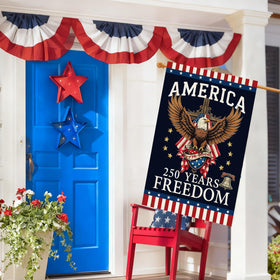 Baccessor flag shown with standard pole, easy install and secure fit