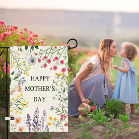 Baccessor floral botanical farmhouse yard flag adds curb appeal