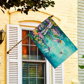 Baccessor Floral flag on porch decor offers warm welcome