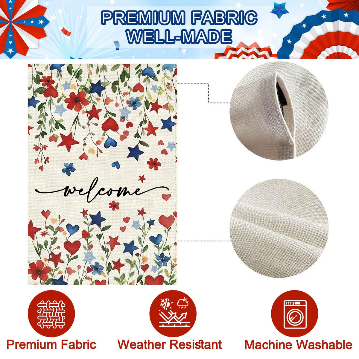 Baccessor 12.5x18 inch flag suitable for porches and entryways