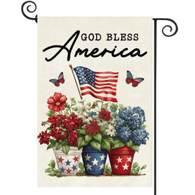 Baccessor 4th of July flag fluttering in the front yard for patriotic curb appeal