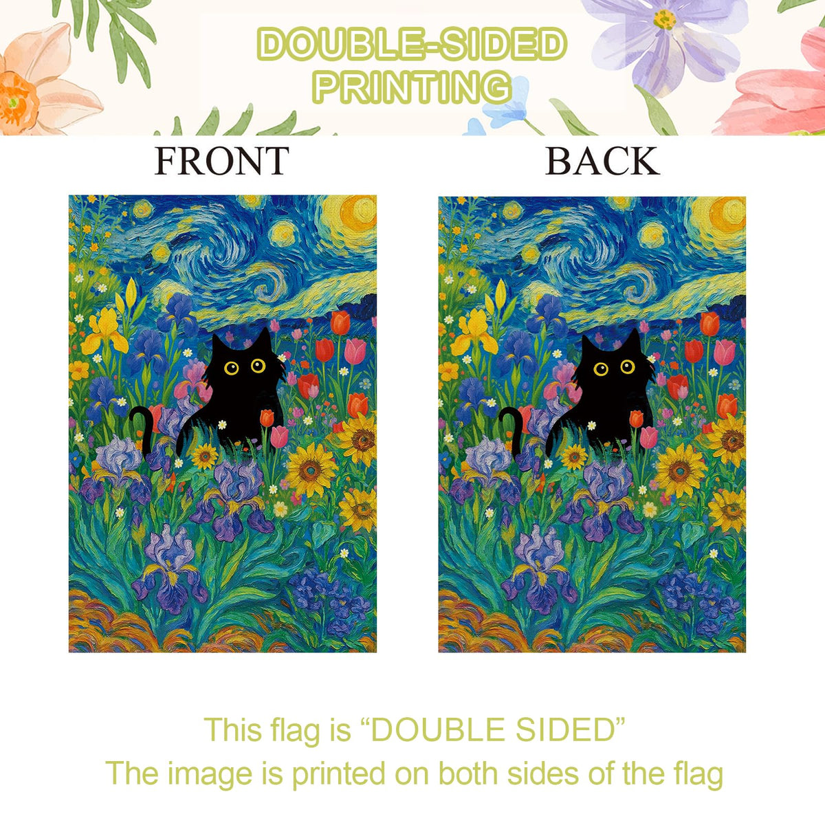 Baccessor Garden Flag durable sewing detail supports longevity outdoors.