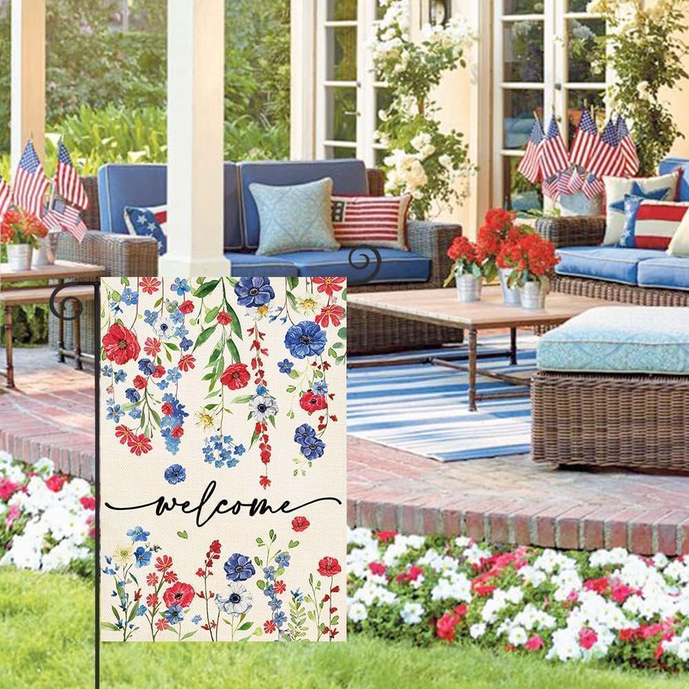 Baccessor God Bless America yard flag, double-sided display for curb appeal.