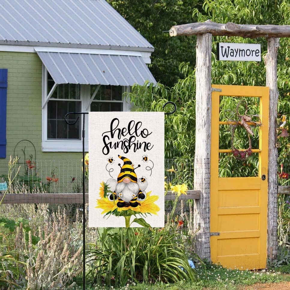 Baccessor Hello Sunshine flag is double-sided for readable design from all angles.