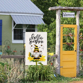 Baccessor Hello Sunshine flag is double-sided for readable design from all angles.