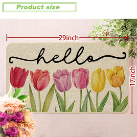 Baccessor Low-Profile Doormat 17x29 with non-slip backing enhances door clearance