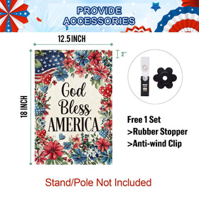 Baccessor Memorial Day garden flag with sleeve for easy pole display.