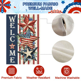 Baccessor Memorial Day flag adds festive charm to garden patios.