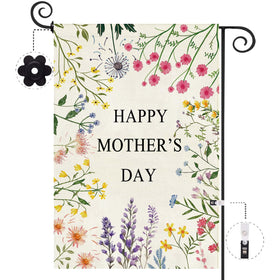 Baccessor Mother's Day garden flag double-sided burlap welcomes guests from every angle