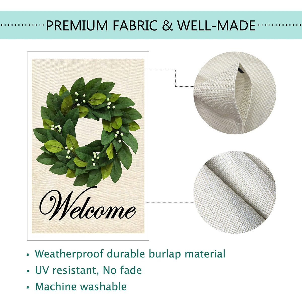 Baccessor outdoor yard flag enhances porch, lawn, or mailbox area.