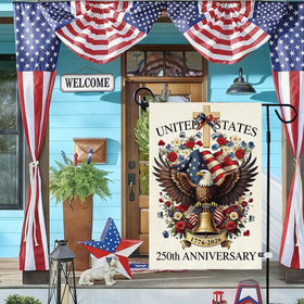 Baccessor patriotic 12x18 flag ideal for Independence Day garden decor